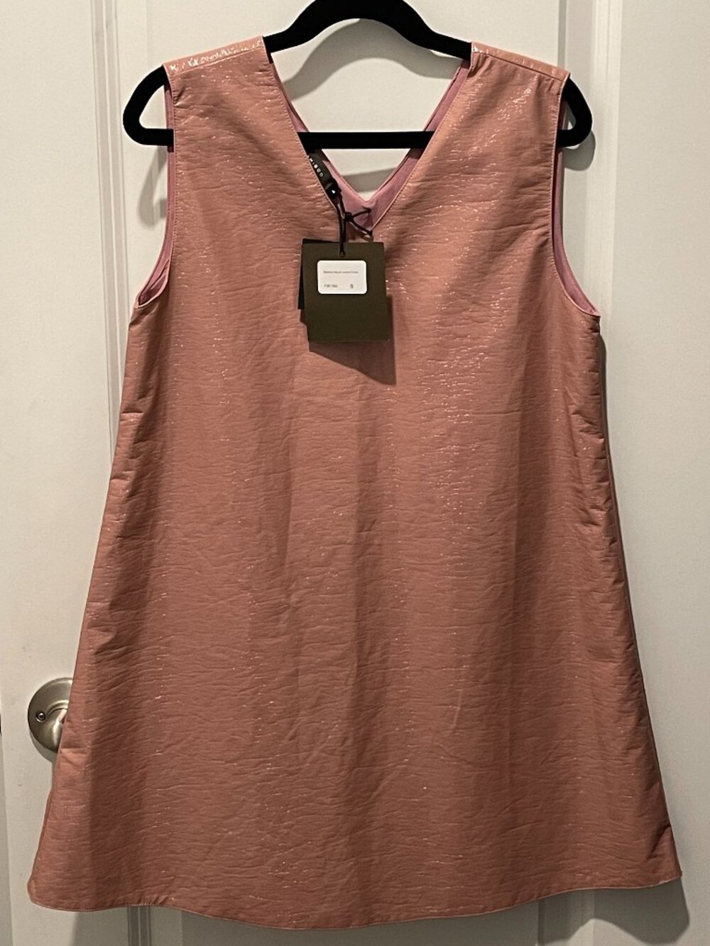 Bamboo Girls PU Leather Dress – Size: 6 Color: Mauve  NWT